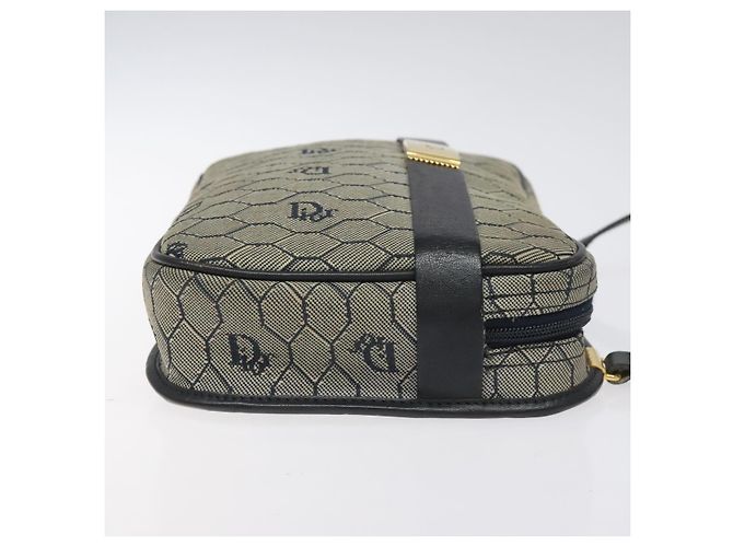 Borsa a spalla in tela a nido d'ape Christian Dior oro navy Auth EC396 D'oro Blu navy - vista 3