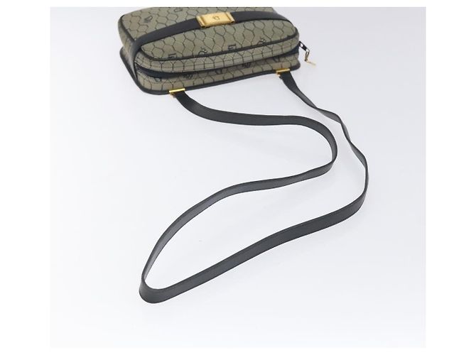 Borsa a spalla in tela a nido d'ape Christian Dior oro navy Auth EC396 D'oro Blu navy - vista 7