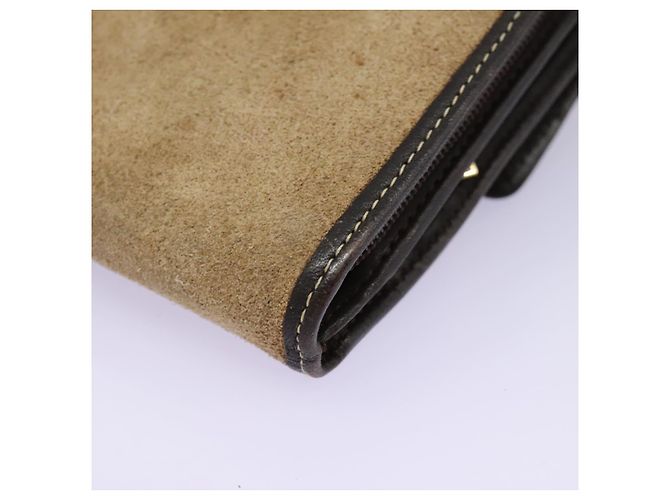 LOEWE Anagram Borsa a Spalla in Pelle Suede Beige Marrone Oro Auth bs23167 D'oro - vista 17
