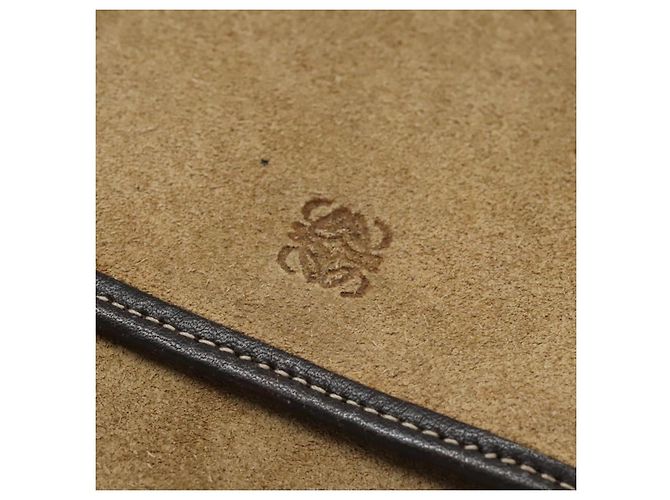 LOEWE Anagram Borsa a Spalla in Pelle Suede Beige Marrone Oro Auth bs23167 D'oro - vista 18