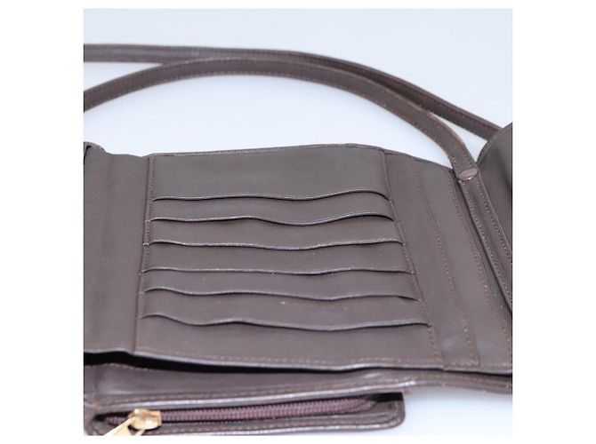 LOEWE Anagram Borsa a Spalla in Pelle Suede Beige Marrone Oro Auth bs23167 D'oro - vista 22