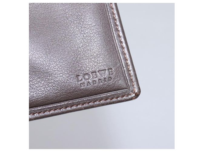 LOEWE Anagram Borsa a Spalla in Pelle Suede Beige Marrone Oro Auth bs23167 D'oro - vista 25