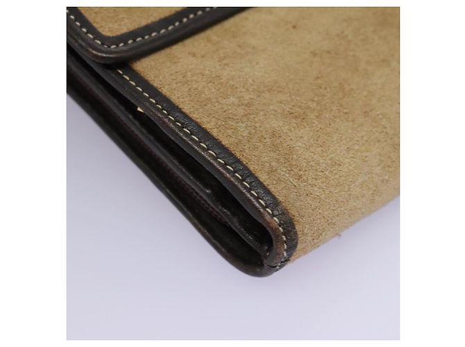LOEWE Anagram Borsa a Spalla in Pelle Suede Beige Marrone Oro Auth bs23167 D'oro - vista 8