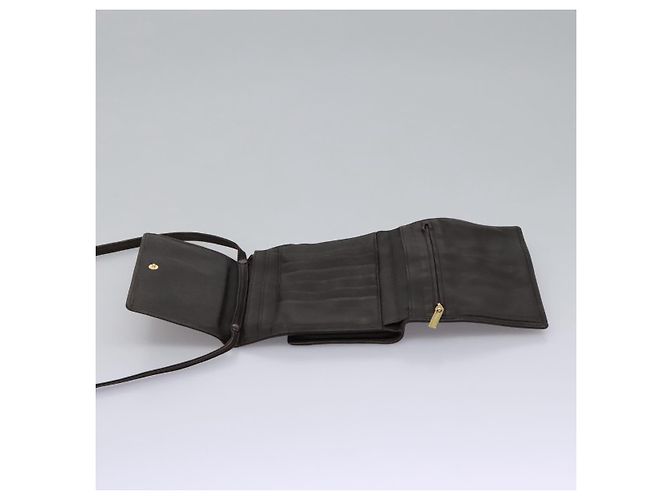 LOEWE Anagram Borsa a Spalla in Pelle Suede Beige Marrone Oro Auth bs23167 D'oro - vista 9