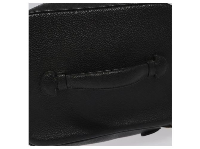 CHANEL Bicolore Vanity Hand Bag Caviar Skin Black CC Auth yb789 - view 7