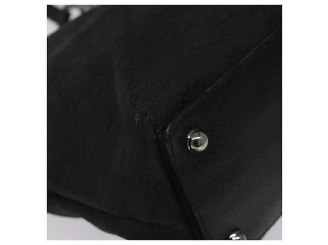 Borsa tote in tela GG Gucci Nera Argento 120840 Auth nb060 Nero - vista 14