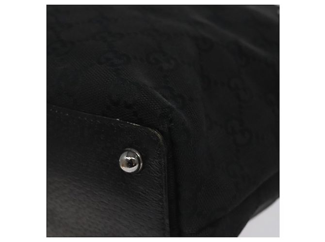 Borsa tote in tela GG Gucci Nera Argento 120840 Auth nb060 Nero - vista 15