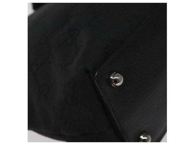 Borsa tote in tela GG Gucci Nera Argento 120840 Auth nb060 Nero - vista 16