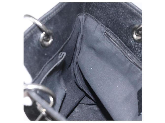 Borsa tote in tela GG Gucci Nera Argento 120840 Auth nb060 Nero - vista 19