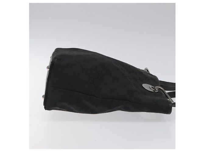 Borsa tote in tela GG Gucci Nera Argento 120840 Auth nb060 Nero - vista 3