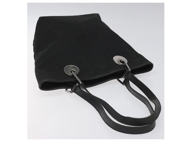 Borsa tote in tela GG Gucci Nera Argento 120840 Auth nb060 Nero - vista 6