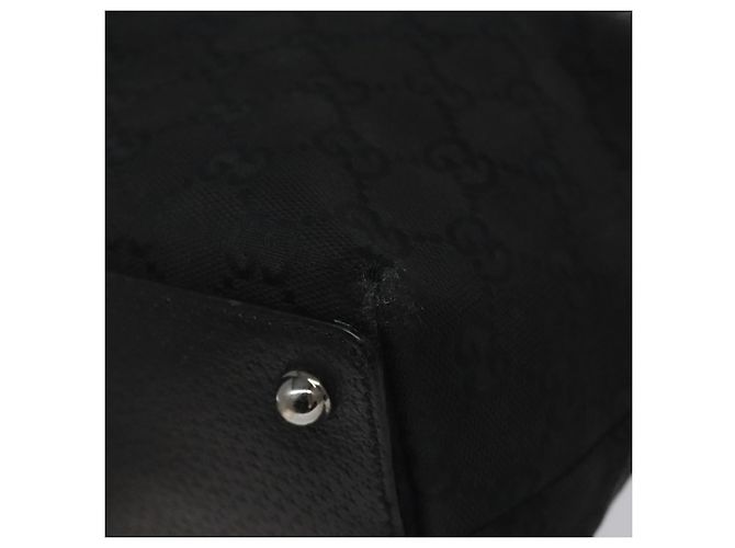 Borsa tote in tela GG Gucci Nera Argento 120840 Auth nb060 Nero - vista 9