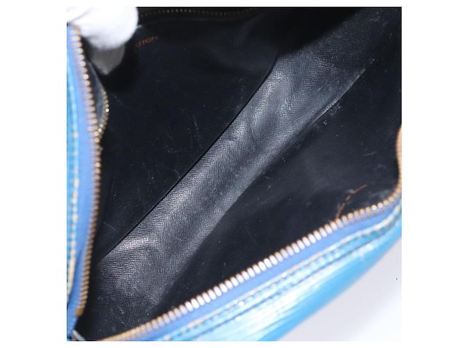 LOUIS VUITTON Borsa a Spalla Epi June Feuille Blu M52155 LV Auth EC084 - vista 10