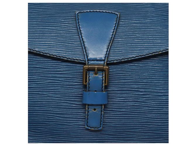 LOUIS VUITTON Borsa a Spalla Epi June Feuille Blu M52155 LV Auth EC084 - vista 17