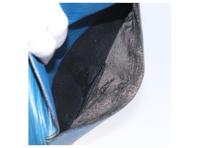 LOUIS VUITTON Borsa a Spalla Epi June Feuille Blu M52155 LV Auth EC084 - vista 23