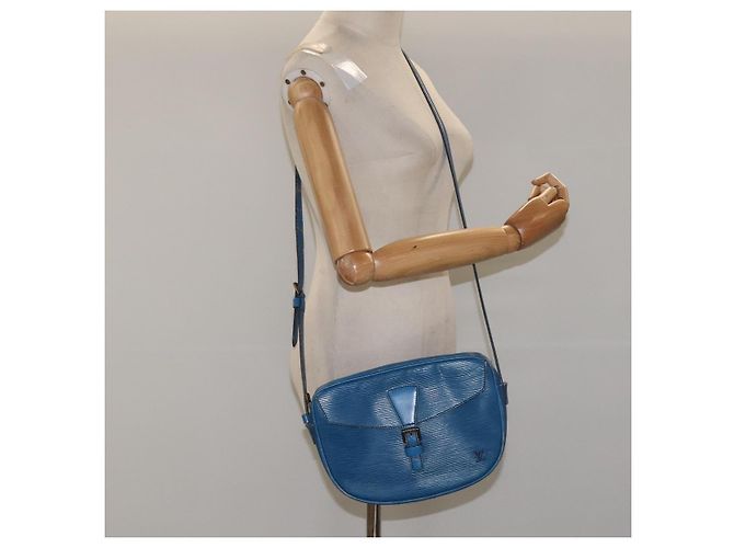 LOUIS VUITTON Borsa a Spalla Epi June Feuille Blu M52155 LV Auth EC084 - vista 24