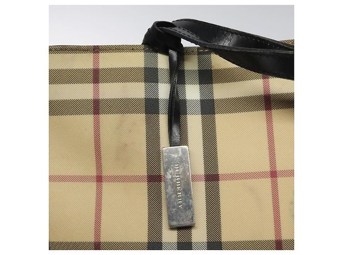 BURBERRY Nova Check Handtasche aus PVC Beige Auth EC273 - Ansicht 10