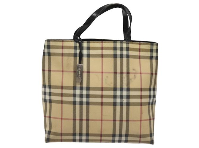 BURBERRY Nova Check Handtasche aus PVC Beige Auth EC273 - Ansicht 13