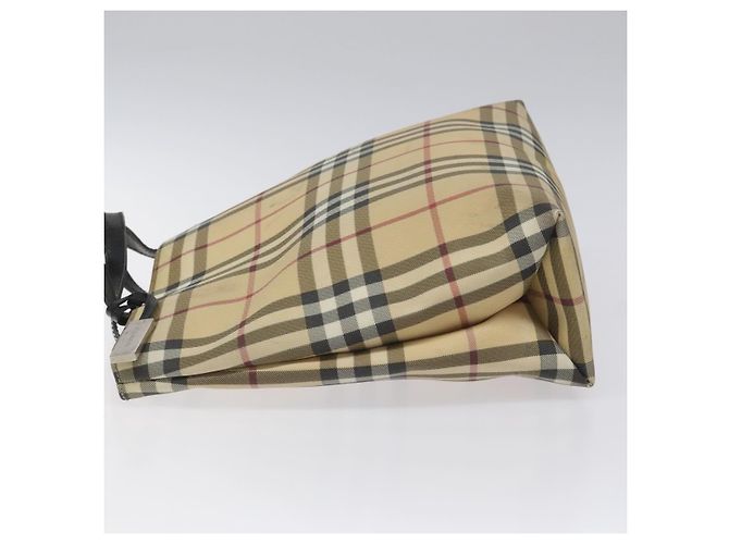 BURBERRY Nova Check Handtasche aus PVC Beige Auth EC273 - Ansicht 4