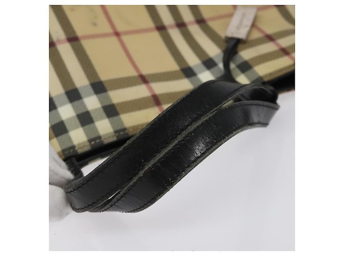BURBERRY Nova Check Handtasche aus PVC Beige Auth EC273 - Ansicht 7