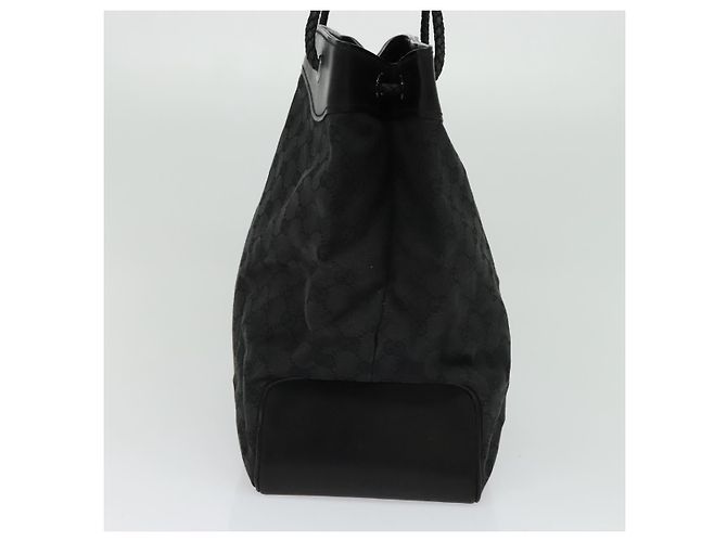 Bolsa tote em canvas GG Gucci preta 109141 Auth nb078 Preto - vista 16