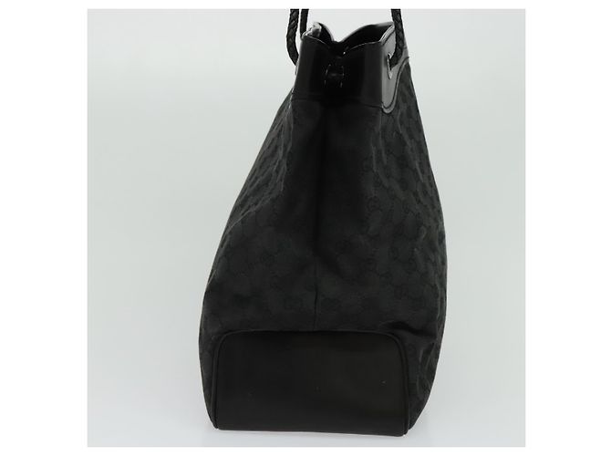 Bolsa tote em canvas GG Gucci preta 109141 Auth nb078 Preto - vista 3