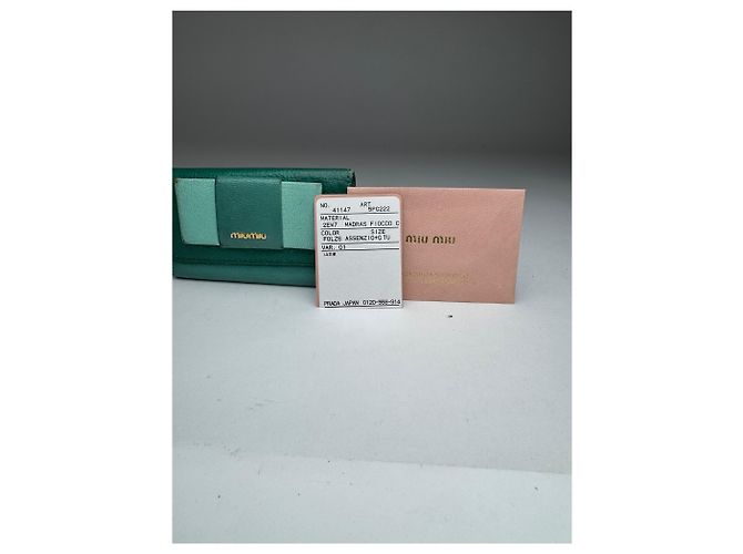 Vintage Miu Miu Leather Key Holder Green - view 12