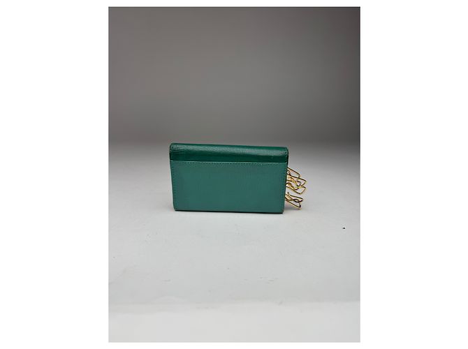 Vintage Miu Miu Leather Key Holder Green - view 3