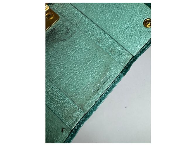 Vintage Miu Miu Leather Key Holder Green - view 9