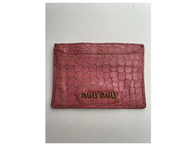 Borsa in pelle rosa Miu Miu - vista 3