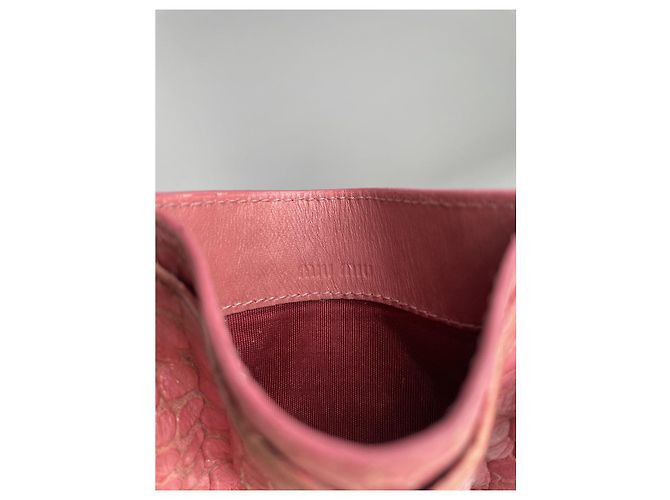 Borsa in pelle rosa Miu Miu - vista 4