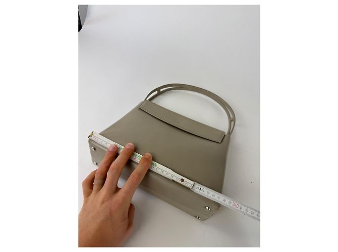 Vintage Givenchy 4G Lackledertasche grau - Ansicht 6
