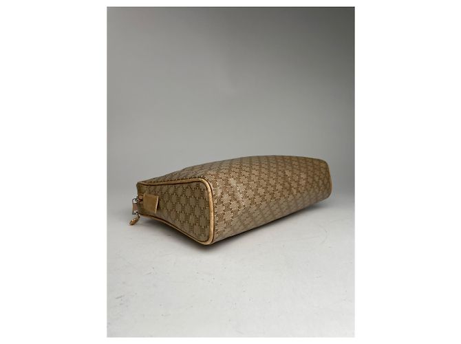 Céline Clutch in pelle monogramma Triomphe vintage di Celine Beige - vista 13