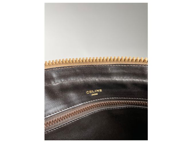 Céline Clutch in pelle monogramma Triomphe vintage di Celine Beige - vista 3