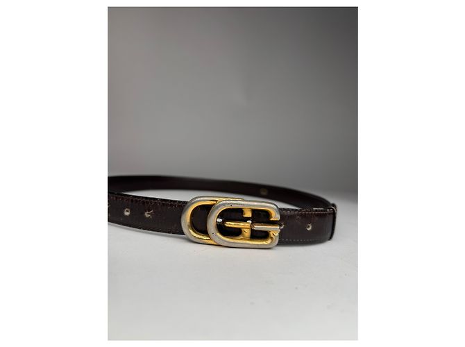 Vintage Gucci GG Ledergürtel braun - Ansicht 6