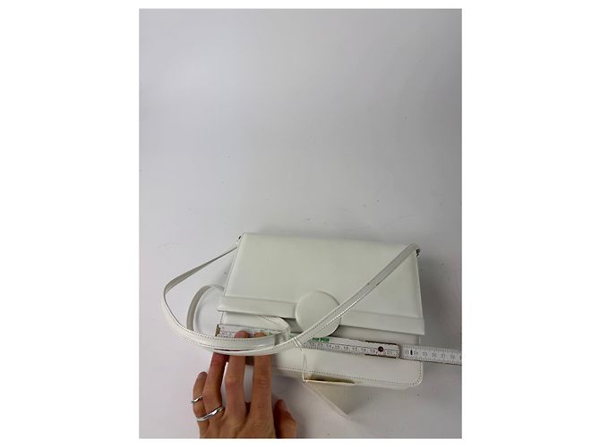 Vintage Givenchy 4G Tasche aus Leder Weiß - Ansicht 10