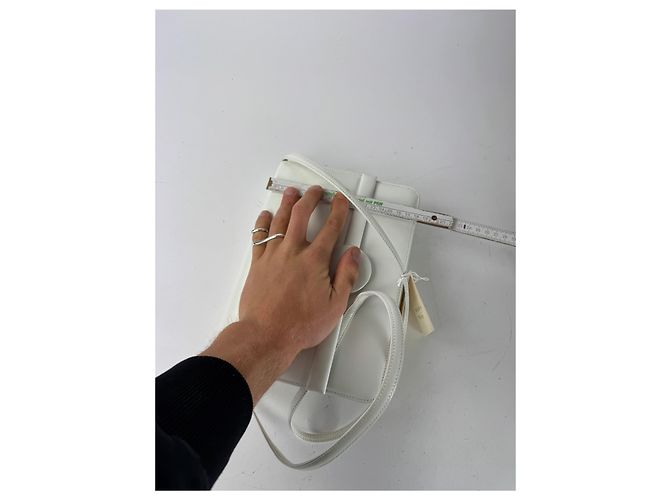 Vintage Givenchy 4G Tasche aus Leder Weiß - Ansicht 11