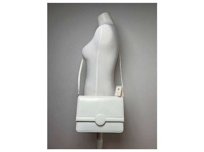 Vintage Givenchy 4G Tasche aus Leder Weiß - Ansicht 13