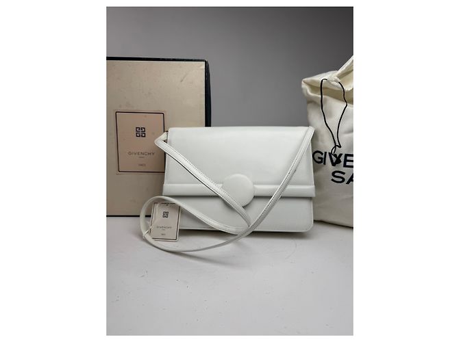 Vintage Givenchy 4G Tasche aus Leder Weiß - Ansicht 17