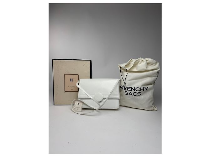 Vintage Givenchy 4G Tasche aus Leder Weiß - Ansicht 2