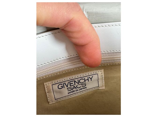 Vintage Givenchy 4G Tasche aus Leder Weiß - Ansicht 4