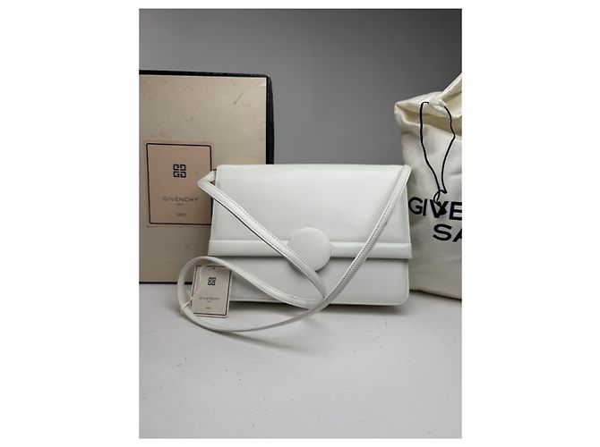 Vintage Givenchy 4G Tasche aus Leder Weiß - Ansicht 6