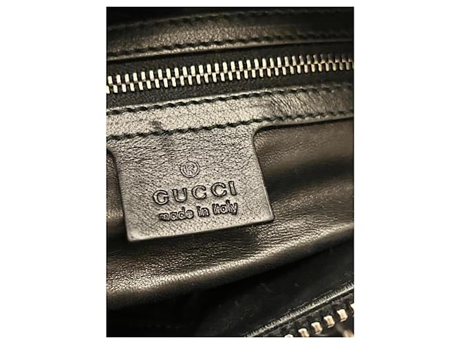 Borsa Galaxy Grande in Python Blu e Pelle Nera Gucci Nero Blu scuro - vista 14