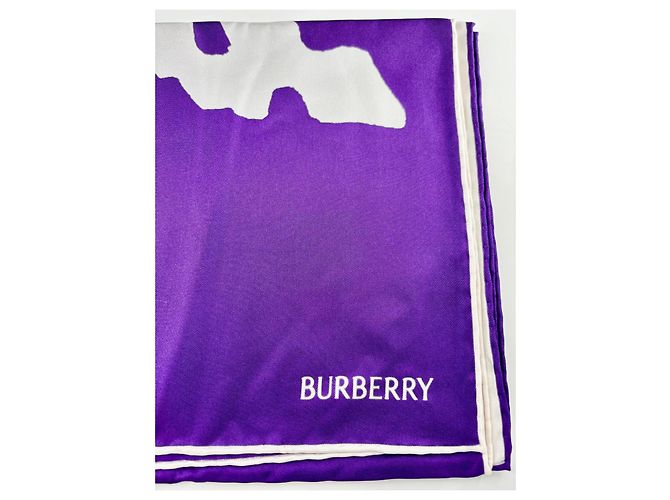 Foulard in seta Burberry multicolore 90cm x 90cm - vista 2