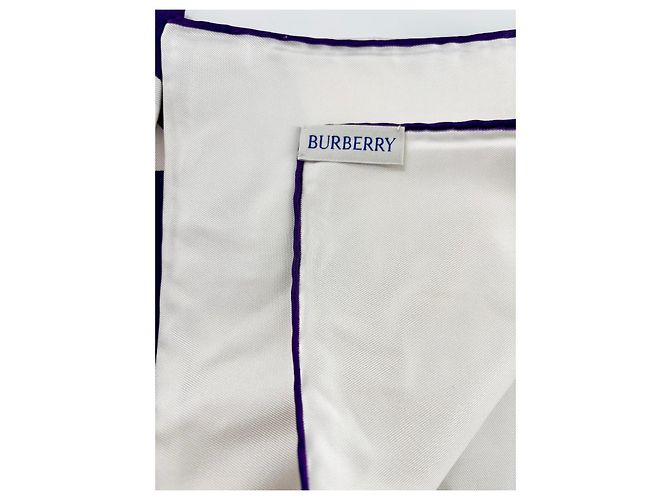 Foulard in seta Burberry multicolore 90cm x 90cm - vista 4