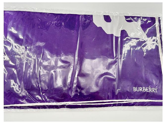 Foulard in seta Burberry multicolore 90cm x 90cm - vista 9