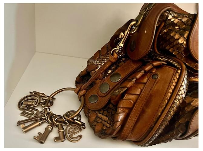 Chloé Bronze Python Silverado Shoulder Bag - view 10