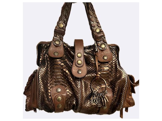 Chloé Bronze Python Silverado Shoulder Bag - view 2