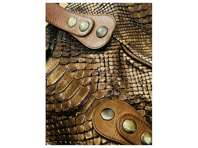 Chloé Bronze Python Silverado Shoulder Bag - view 4