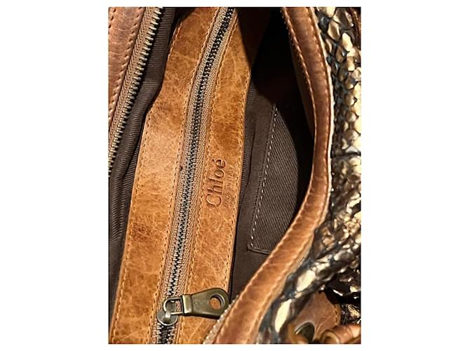 Chloé Bronze Python Silverado Shoulder Bag - view 6